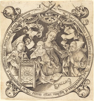 Madona s hodinami, c. 1490. od Israhel van Meckenem
