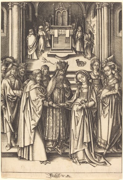 Svatba Panny, c. 14901500. od Israhel van Meckenem