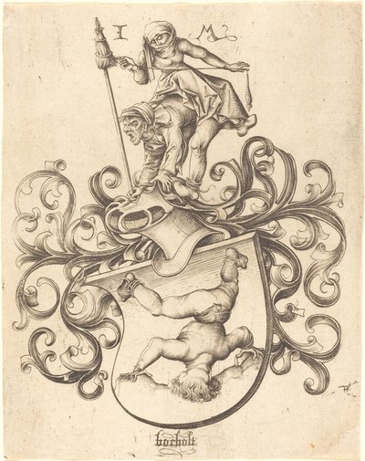 Erb s Tumbling Boyem od Israhel van Meckenem after Master of the Housebook