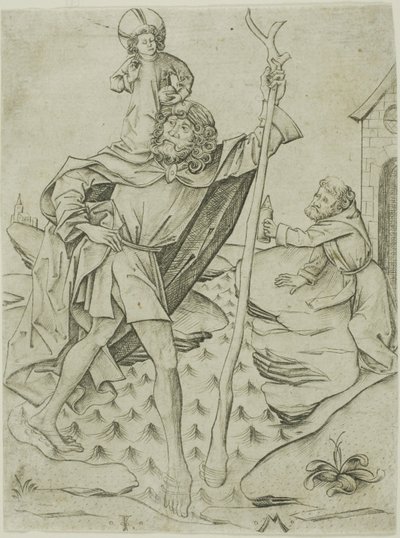 Svatý Kryštof od Israhel van Meckenem the younger