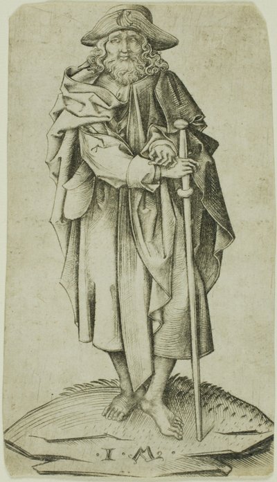 Svatý Jakub Major z knihy Kristus a apoštolové od Israhel van Meckenem the younger