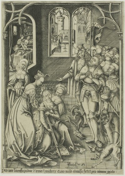 Sebevražda Lukrécie od Israhel van Meckenem the younger