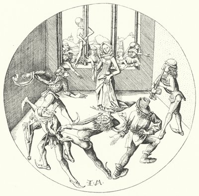 Tanec kolem prstenu (rytina) od Israhel van the Elder Meckenem