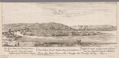 Pohled na Lyon s předměstím Guillotière Veue de Lyon du coste du fauxbourg de la Guillotiere (název na objektu) od Israël Silvestre