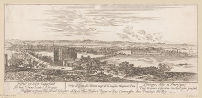 Pohled na Lyon z domu pana Piona Veue de Lyon du Chemin neuf de la maison Monsieur Pion (název na objektu) od Israël Silvestre