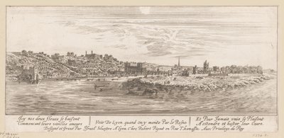 Pohled z Rýna na Lyon Veue de Lyon quand on y monte par le Rosne (název na objektu) od Israël Silvestre