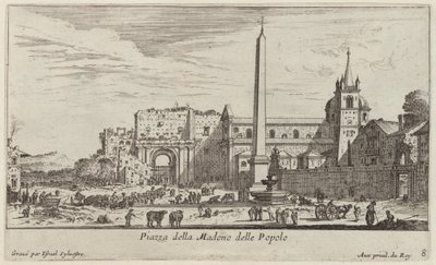 Piazza della Madono delle Popolo od Israël Silvestre