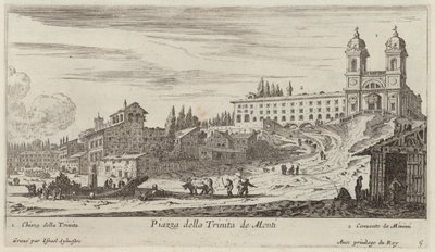 náměstí Trinita de Monti od Israël Silvestre
