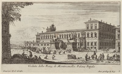 Pohled na náměstí Piazza di Montecavallo od Israël Silvestre