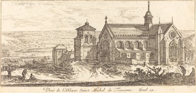 Pohled na opatství Saint Michel de Tonnerre od Israël Silvestre