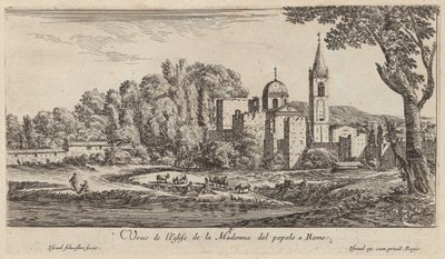 Pohled na kostel Madonna del popolo v Římě od Israël Silvestre