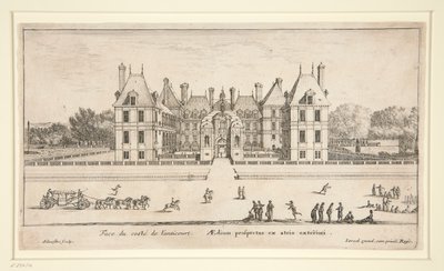 Pohled na Chateau Liencourt: Nádvoří od Israël Silvestre