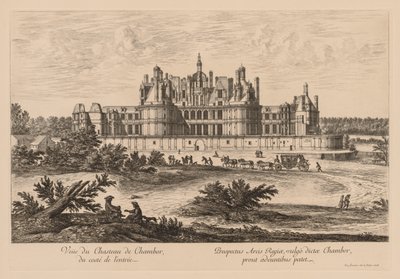 Pohled na Château de Chambord ze vstupní strany od Israël Silvestre