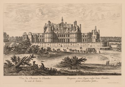 Pohled na Château de Chambord, ze strany vchodu, 1678. od Israël Silvestre