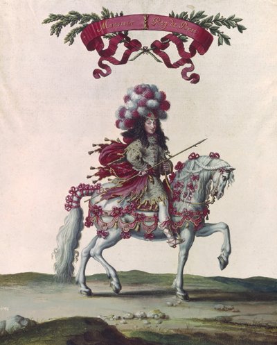 Philippe I (1640-1701) vévoda z Orleans jako král Persie, součást kolotoče daného Ludvíkem XIV. (1638-1715) před Tuileries, 5. června 1662 od Israël Silvestre the Younger