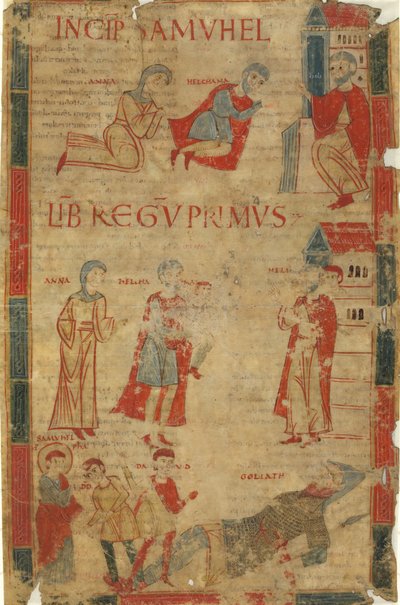 Čtyři scény z První knihy Samuelovy od Italian 11th Century