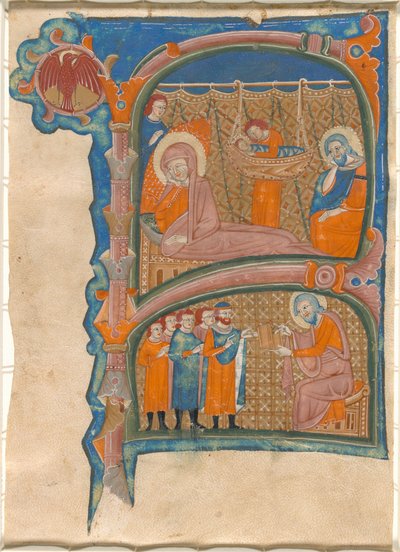 Narození a jméno Jana Křtitele od Italian 13th Century