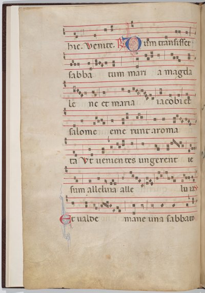 List 2 z antifonálního fragmentu (verso) od Italian 13th Century