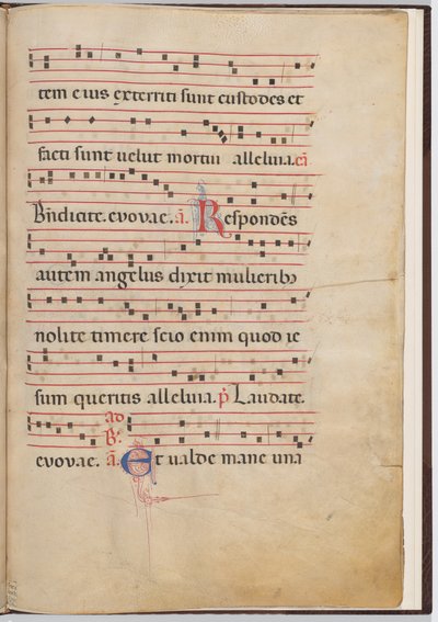 List 4 z antifonálního fragmentu od Italian 13th Century