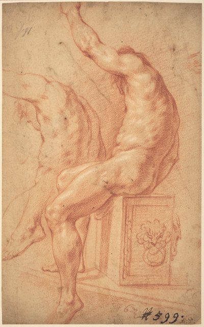 Sedící akt od Italian 17th Century