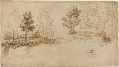 Říční krajina od Italian 17th Century