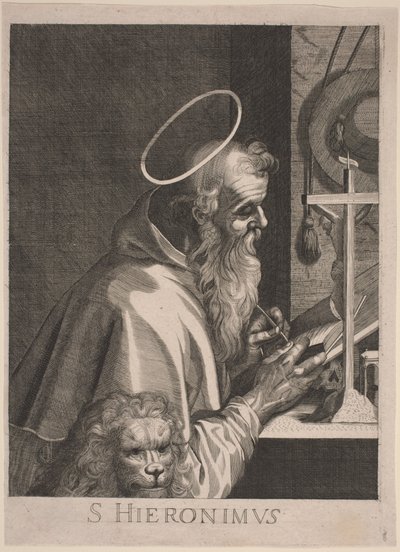 Svatý Jeroným od Italian 17th Century, after Aegidius Sadeler II