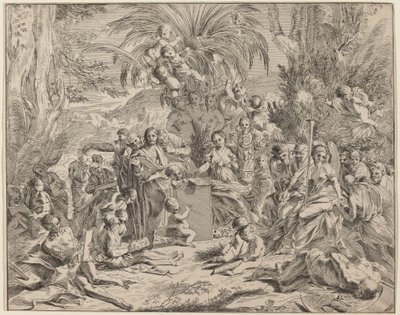Alegorie malby od Italian 17th Century, after Pietro Testa