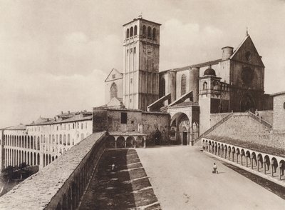 Assisi: Bazilika S Francesco (černobílá fotografie) od Italian Photographer