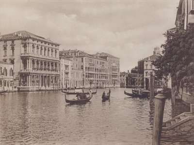 Canal Grande E Palazzo Browning (černobílá fotografie) od Italian Photographer