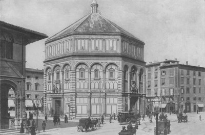 Florencie, Baptisterium (černobílá fotografie) od Italian Photographer