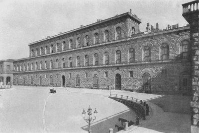 Florencie, R Palazzo Pitti (černobílá fotografie) od Italian Photographer