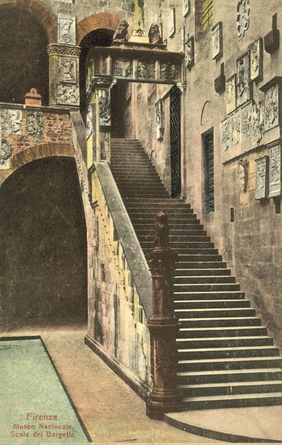 Florencie, Itálie, Bargello, Schodiště od Italian Photographer