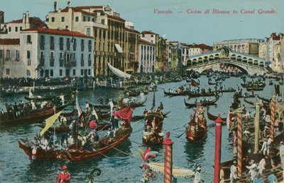 Canal Grande, Benátky. Pohlednice odeslána v roce 1913. od Italian Photographer