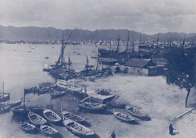 Itálie: Palermo, přístav a panorama města (č/b foto) od Italian Photographer