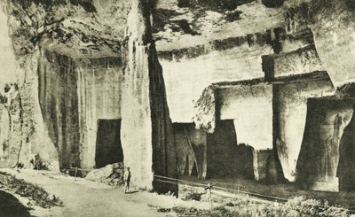 Latomia del Paradiso nebo dei Cordari (čb fotografie) od Italian Photographer