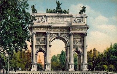 Milán / Milan: Arco della Pace (barevné foto) od Italian Photographer