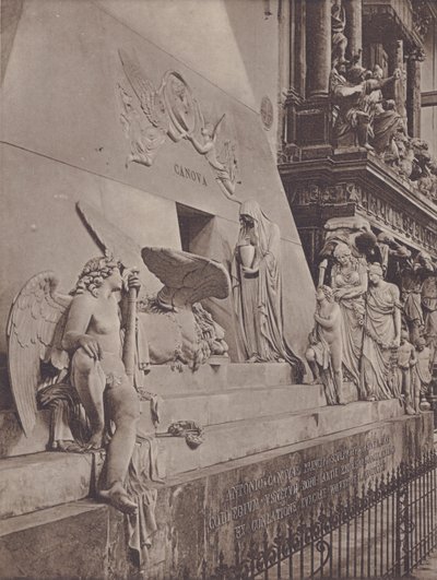 Monumento A Canova (černobílá fotografie) od Italian Photographer