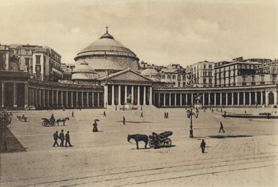 Neapol: Kostel S Francesco Di Paola (černobílá fotografie) od Italian Photographer