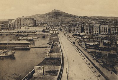 Neapol: Panorama Dal Mare (černobílá fotografie) od Italian Photographer