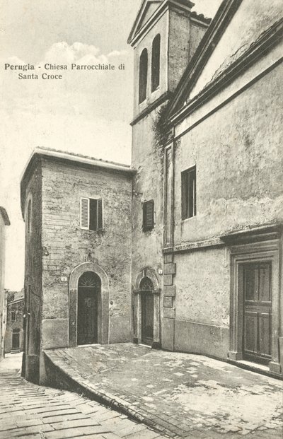 Perugia: farní kostel Santa Croce (čb fotografie) od Italian Photographer
