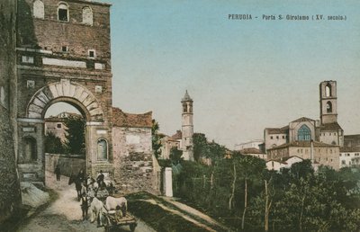 Perugia, Porta S Girolamo, 15. století od Italian Photographer