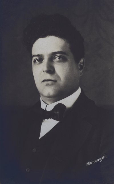Pietro Mascagni, italský skladatel opery Cavalleria Rusticana (čb foto) od Italian Photographer