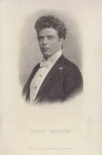Pietro Mascagni, italský skladatel opery Cavalleria Rusticana (čb foto) od Italian Photographer