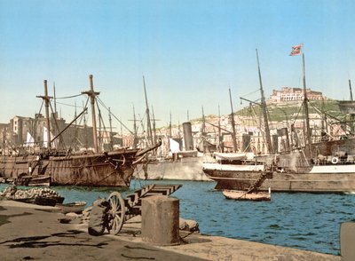 Neapolský přístav, hospoda. c.1891 od Italian Photographer