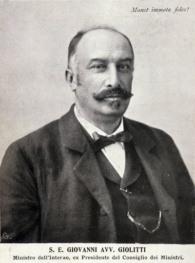 Portrét Giovanniho Giolittiho (1842-1928), italského politika. od Italian Photographer