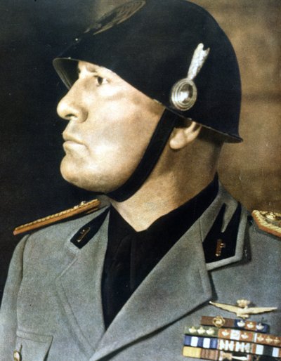 Portrét Mussoliniho. od Italian Photographer
