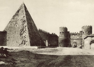 Pyramida Caius Cestius od Italian Photographer