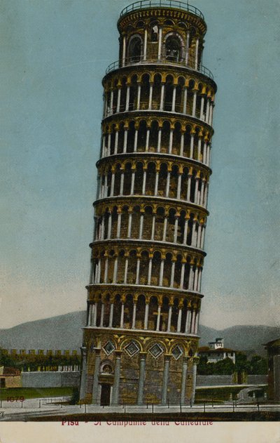 Šikmá věž v Pise. Pohlednice odeslána v roce 1913. od Italian Photographer