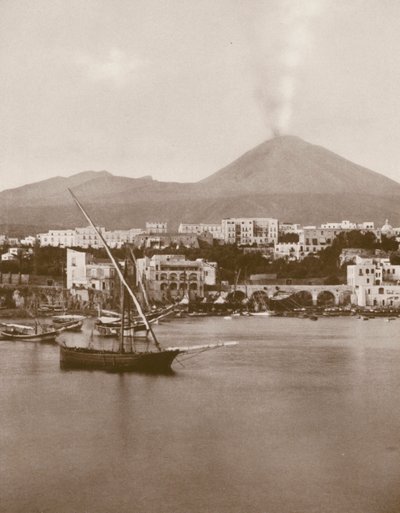 Torre Del Greco, panorama a Vesuv (čb fotografie) od Italian Photographer