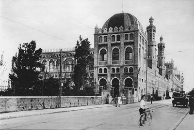 Venezia, Lido, Grand Hotel Excelsior (černobílá fotografie) od Italian Photographer